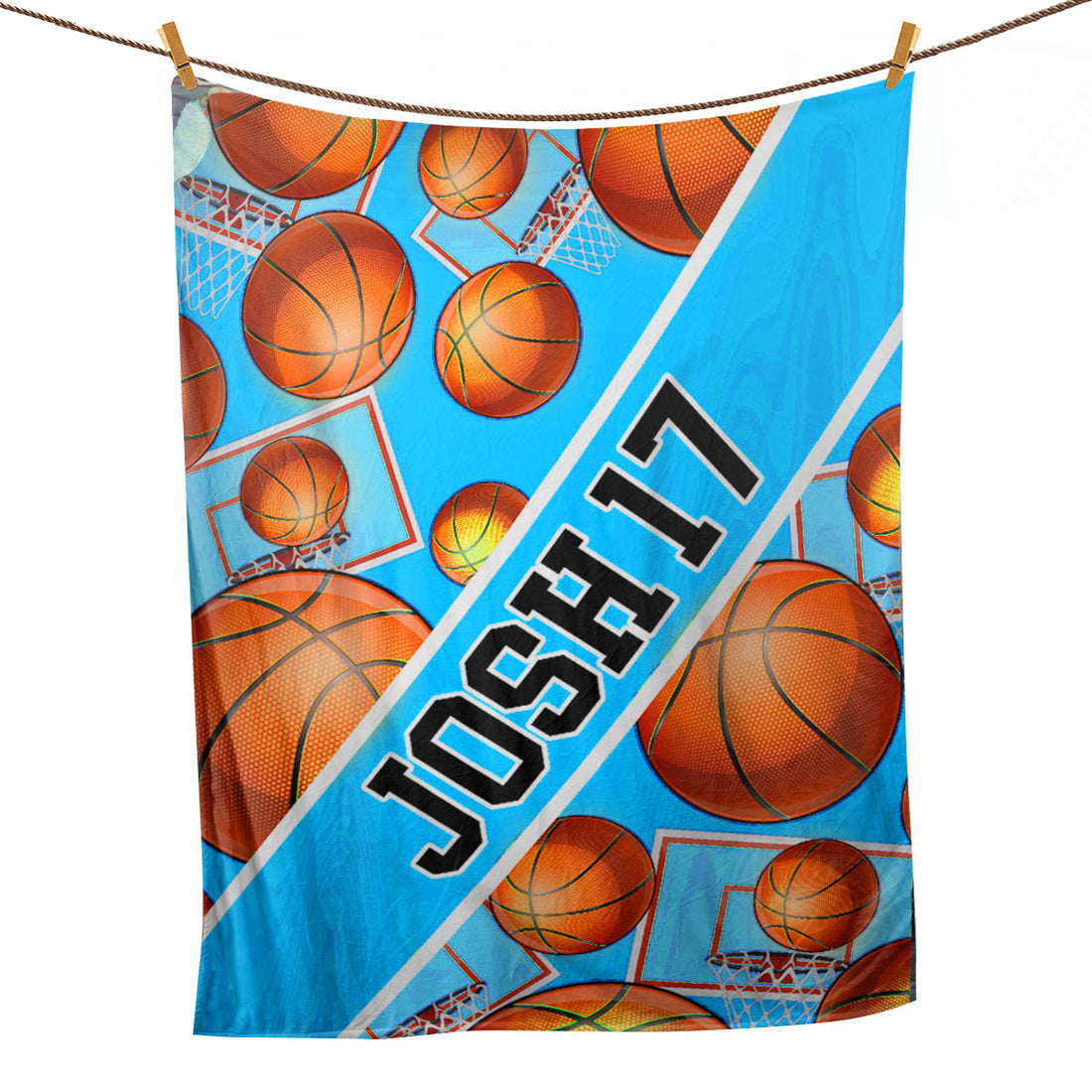 Ohaprints-Fleece-Sherpa-Blanket-Basketball-Gift-For-Son-Boy-Men-Custom-Personalized-Name-Number-Soft-Throw-Blanket-1057-Fleece Blanket