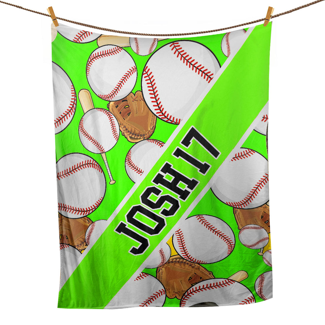 Ohaprints-Fleece-Sherpa-Blanket-Baseball-Gift-For-Son-Boy-Custom-Personalized-Name-Number-Soft-Throw-Blanket-1076-Fleece Blanket