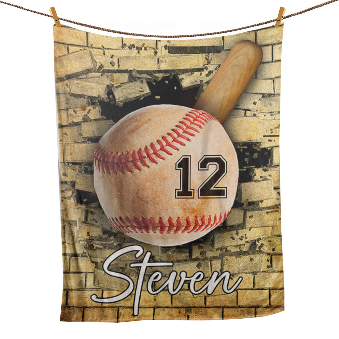 Ohaprints-Fleece-Sherpa-Blanket-Baseball-Gift-For-Son-Boy-Custom-Personalized-Name-Number-Soft-Throw-Blanket-1077-Fleece Blanket