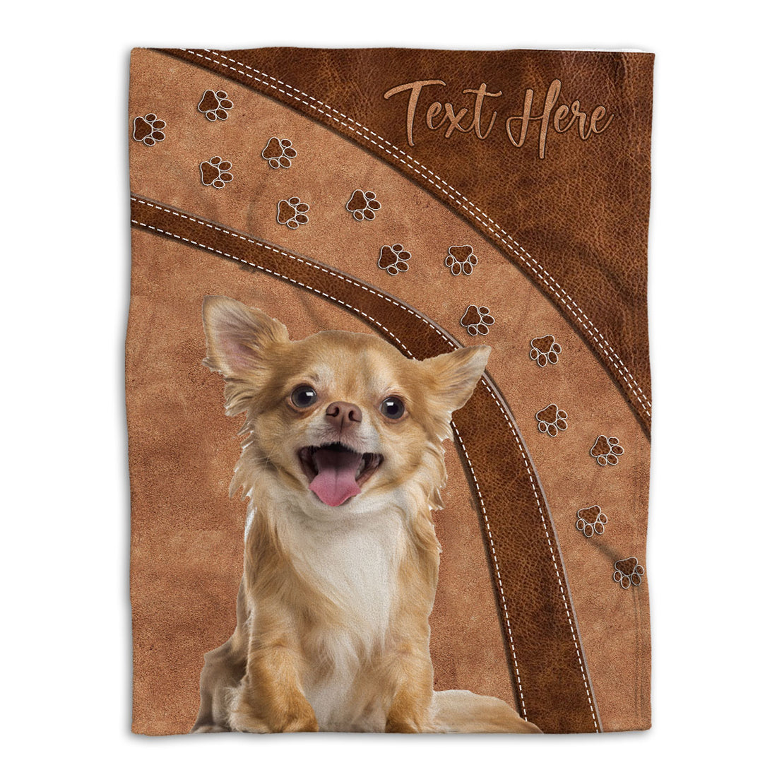 Ohaprints-Fleece-Sherpa-Blanket-Chihuahua-Dog-Lover-Gift-Custom-Personalized-Name-Soft-Throw-Blanket-423-Fleece Blanket