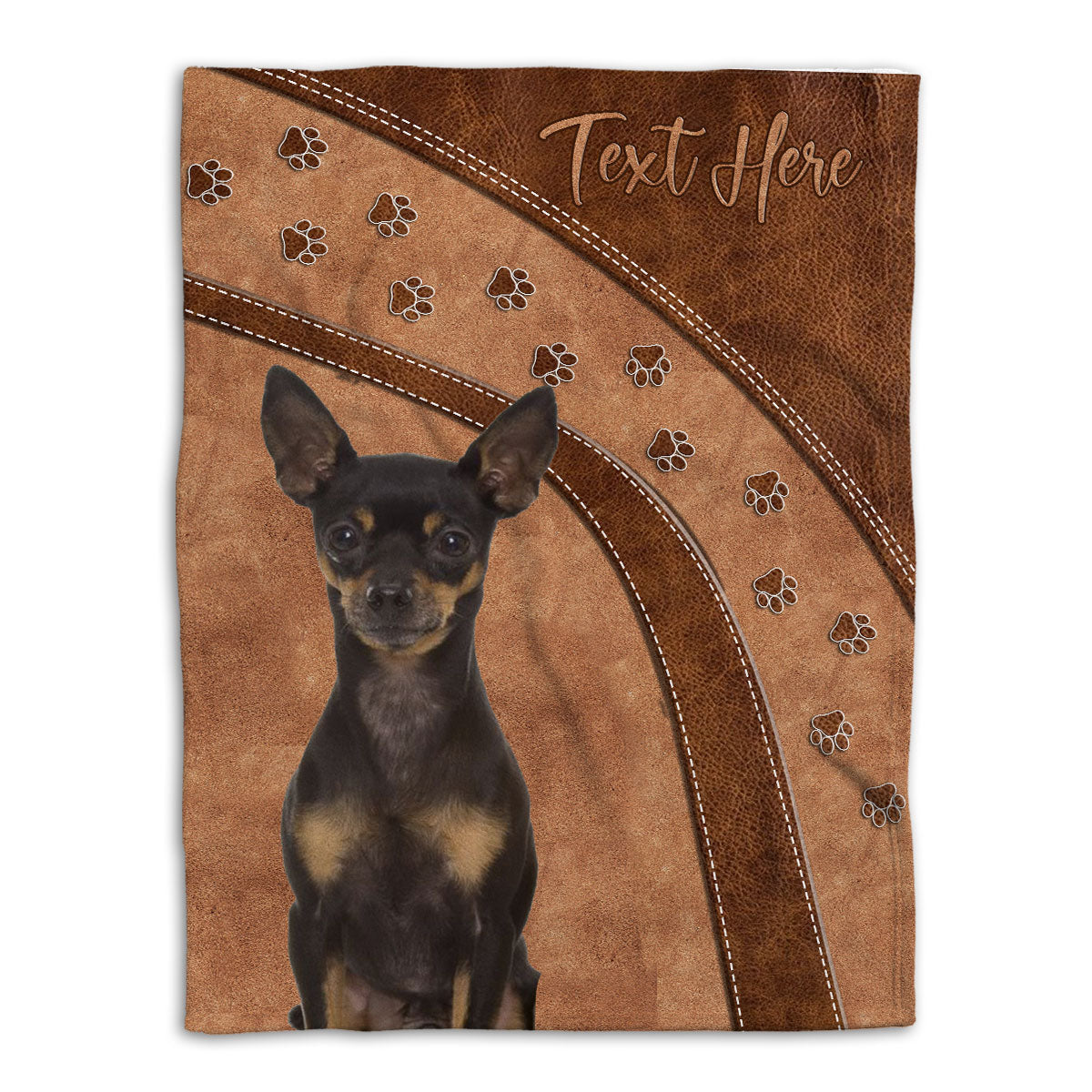 Ohaprints-Fleece-Sherpa-Blanket-Miniature-Pinscher-Dog-Lover-Gift-Custom-Personalized-Name-Soft-Throw-Blanket-381-Fleece Blanket