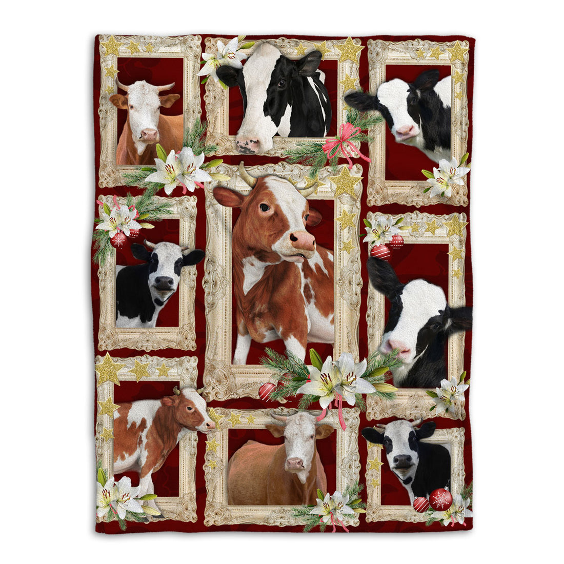 Ohaprints-Fleece-Sherpa-Blanket-Chicken-Cow-Cattle-Farm-Animal-Lover-Gift-Soft-Throw-Blanket-367-Fleece Blanket