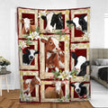 Ohaprints-Fleece-Sherpa-Blanket-Chicken-Cow-Cattle-Farm-Animal-Lover-Gift-Soft-Throw-Blanket-367-Sherpa Blanket