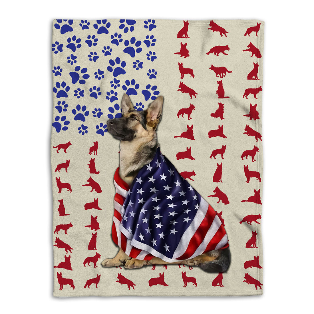 Ohaprints-Fleece-Sherpa-Blanket-German-Shepherd-American-Flag-Dog-Lover-Gift-Soft-Throw-Blanket-522-Fleece Blanket