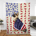 Ohaprints-Fleece-Sherpa-Blanket-German-Shepherd-American-Flag-Dog-Lover-Gift-Soft-Throw-Blanket-522-Sherpa Blanket