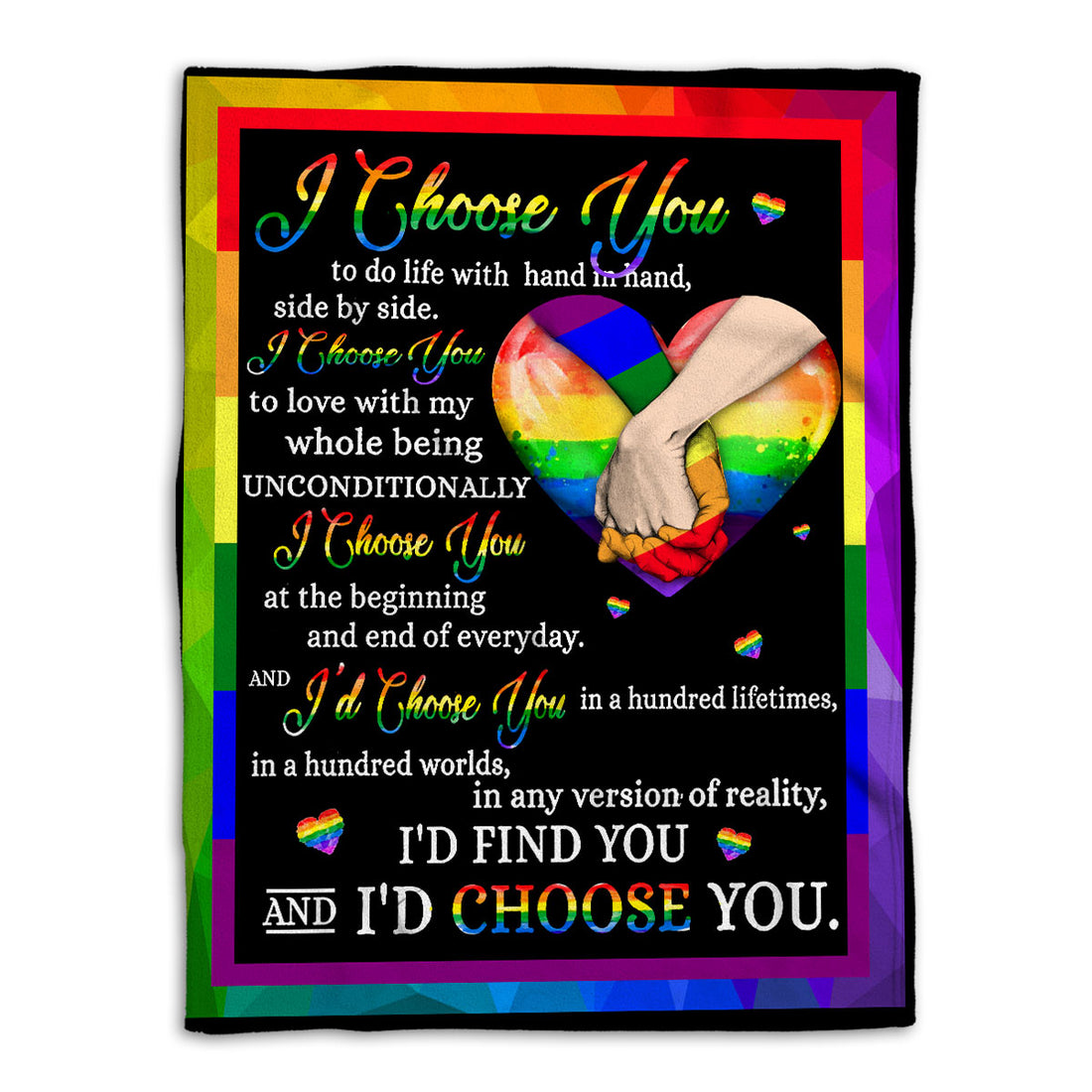 Ohaprints-Fleece-Sherpa-Blanket-Lgbt-I-Choose-You-Love-Pride-Couple-Gift-Soft-Throw-Blanket-431-Fleece Blanket