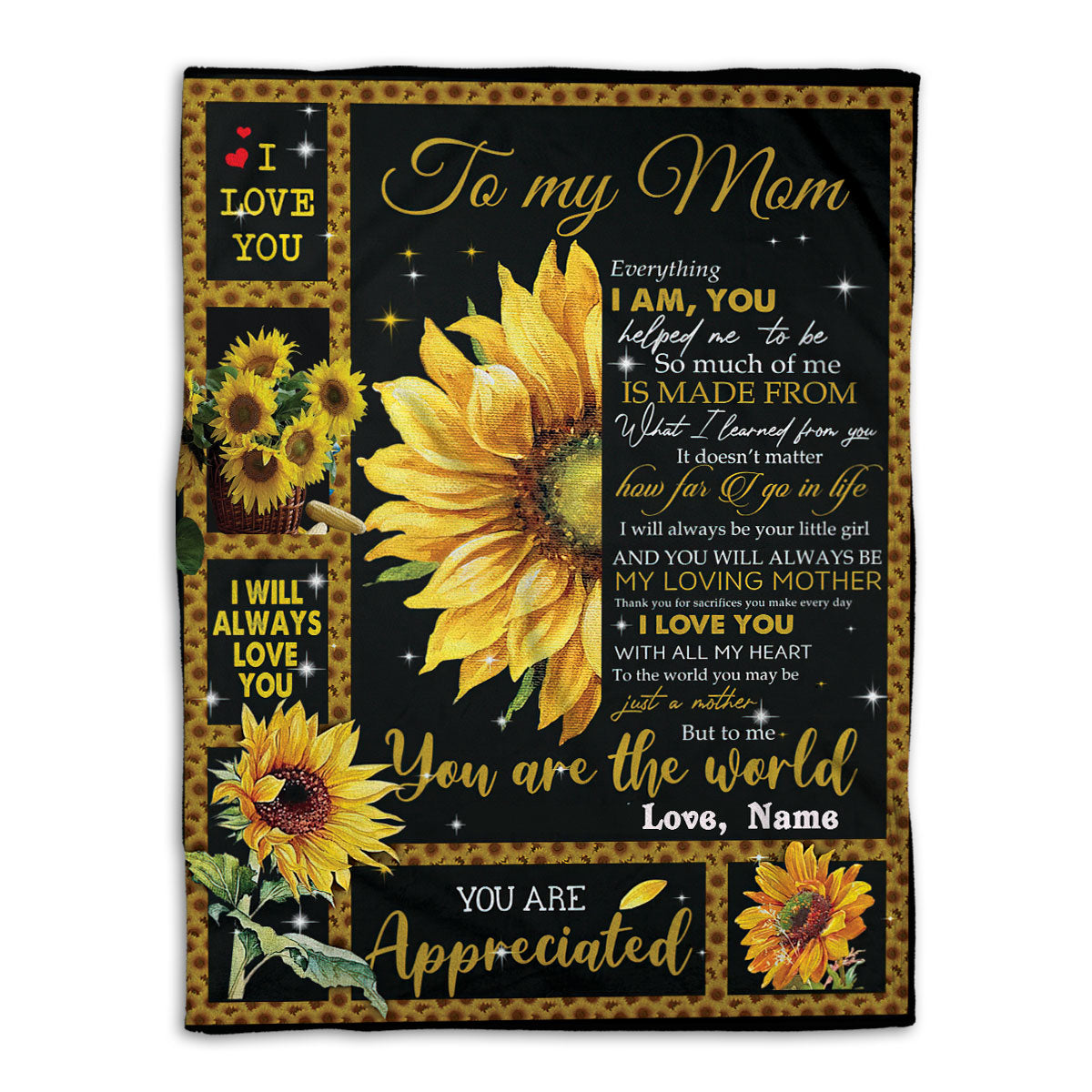 To My Mom - Everything I Am - Fleece Blanket/ Sherpa Blanket