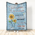 Ohaprints-Fleece-Sherpa-Blanket-To-My-Daughter-You-Are-My-Sunshine-Sunflower-Custom-Personalized-Name-Soft-Throw-Blanket-654-Sherpa Blanket