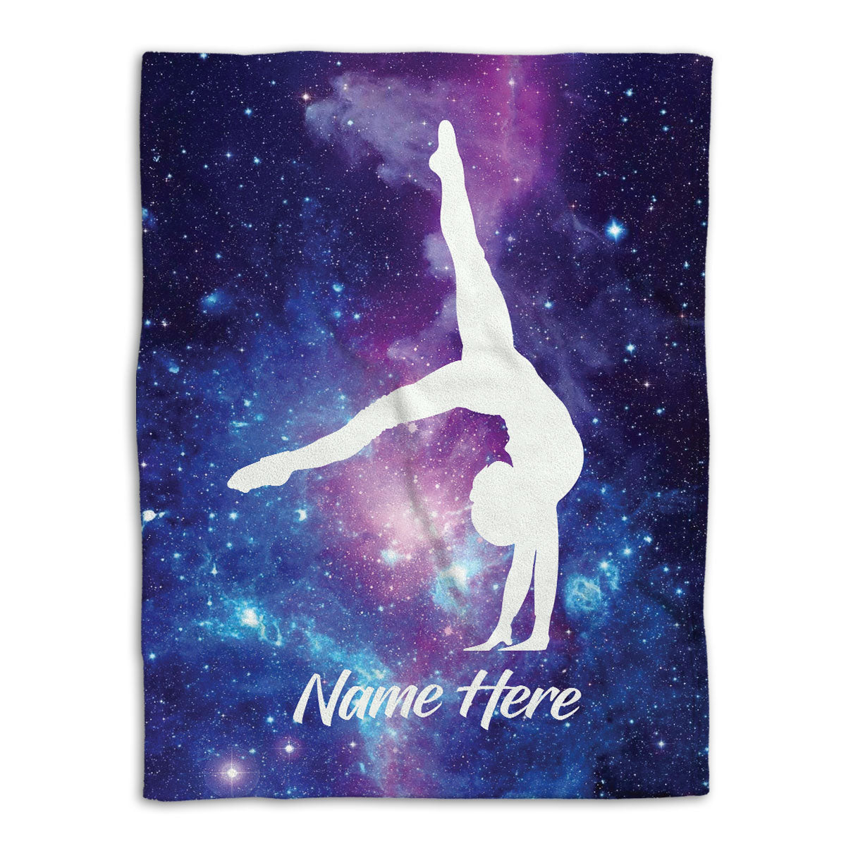 Ohaprints-Fleece-Sherpa-Blanket-Gymnastics-Sport-Galaxy-Custom-Personalized-Name-Soft-Throw-Blanket-356-Fleece Blanket