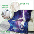 Ohaprints-Fleece-Sherpa-Blanket-Gymnastics-Sport-Galaxy-Custom-Personalized-Name-Soft-Throw-Blanket-356-Fleece Blanket