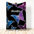 Ohaprints-Fleece-Sherpa-Blanket-Beautiful-Butterfly-Galaxy-Custom-Personalized-Name-Soft-Throw-Blanket-1113-Sherpa Blanket