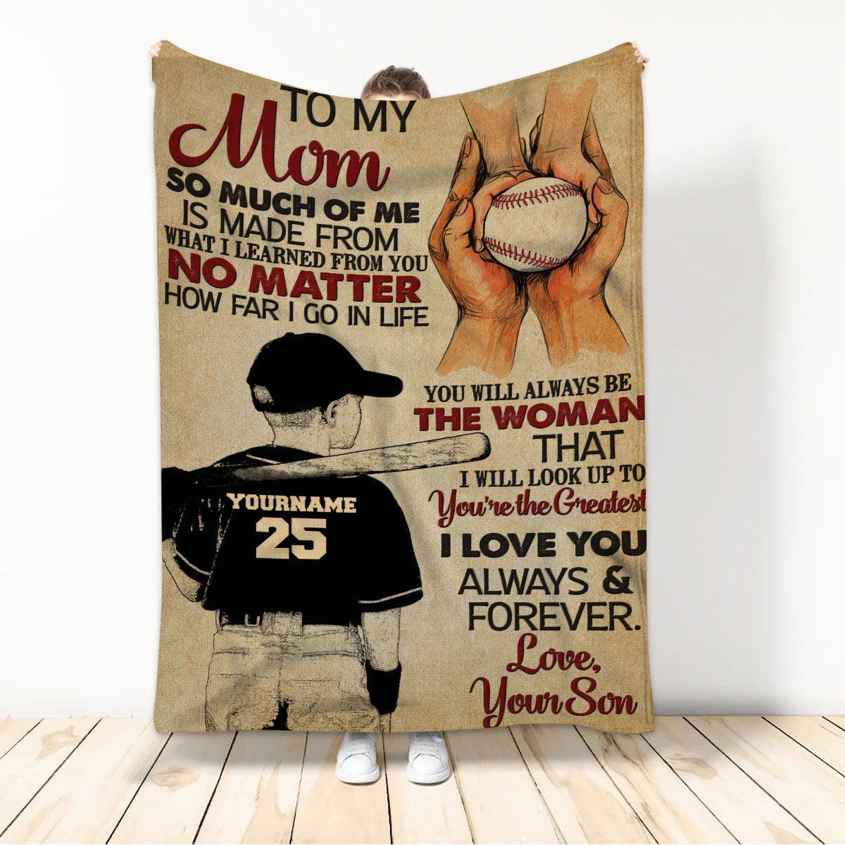 Ohaprints-Fleece-Sherpa-Blanket-Baseball-Gift-For-Mom-Mother-From-Son-Custom-Personalized-Name-Number-Soft-Throw-Blanket-688-Sherpa Blanket