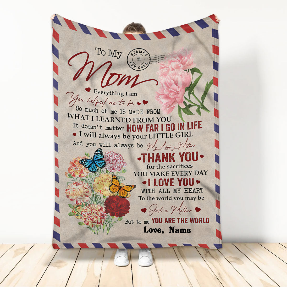 To My Mom - Everything I Am - Fleece Blanket/ Sherpa Blanket