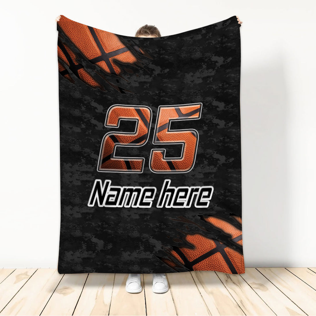 Ohaprints-Fleece-Sherpa-Blanket-Basketball-Gift-For-Son-Boy-Men-Custom-Personalized-Name-Number-Soft-Throw-Blanket-1153-Fleece Blanket