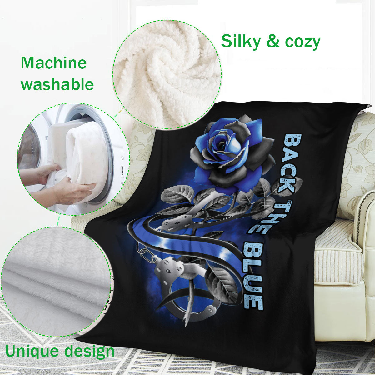 Back the blue online blanket