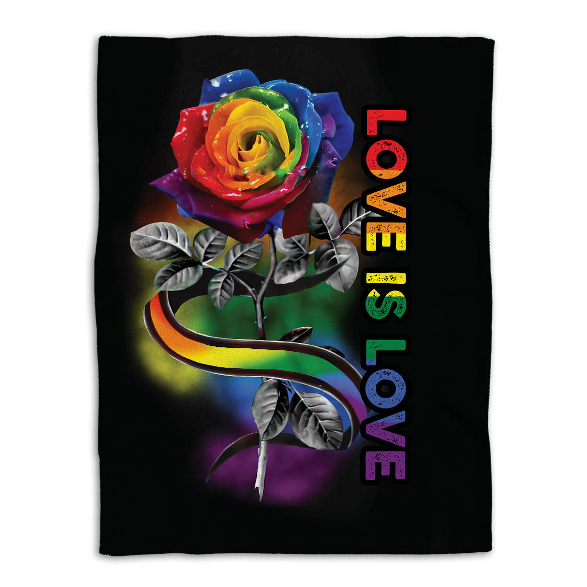 Ohaprints-Fleece-Sherpa-Blanket-Lgbt-Love-Is-Love-Rainbow-Rose-Rosy-Floral-Love-Wins-Gift-For-Pride-Month-Soft-Throw-Blanket-442-Fleece Blanket