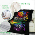 Ohaprints-Fleece-Sherpa-Blanket-Lgbt-Love-Is-Love-Rainbow-Rose-Rosy-Floral-Love-Wins-Gift-For-Pride-Month-Soft-Throw-Blanket-442-Fleece Blanket