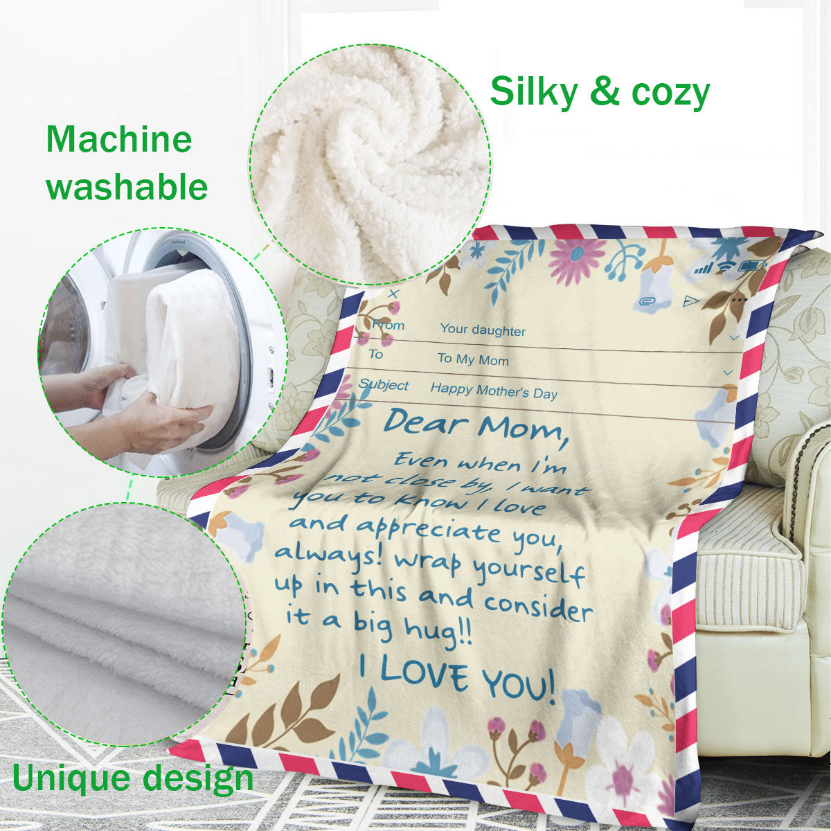 Ohaprints-Fleece-Sherpa-Blanket-Dear-Mom-I-Love-You-Gift-For-Mom-New-Mom-Bonus-Mom-Soft-Throw-Blanket-678-Fleece Blanket