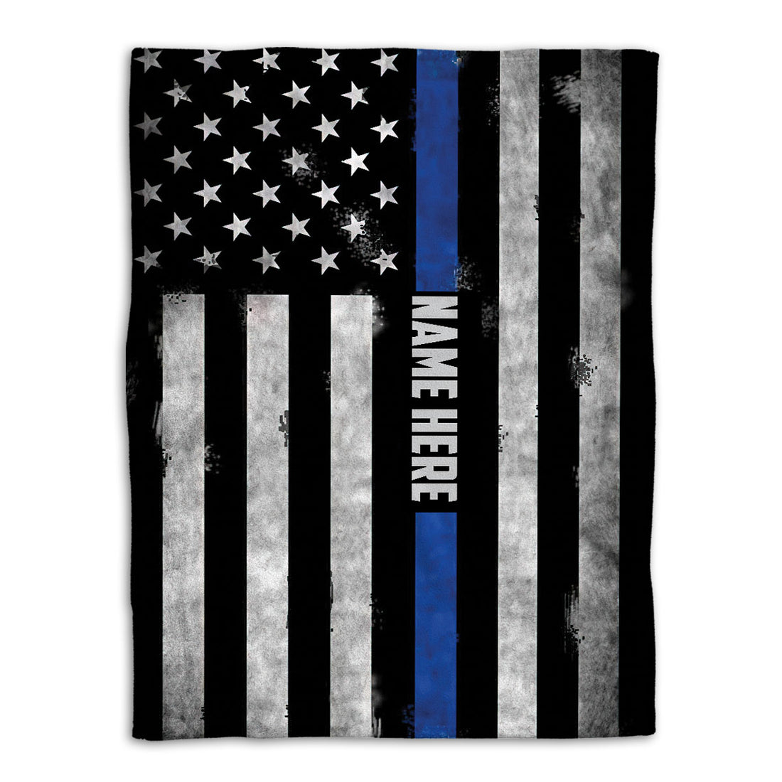 Ohaprints-Fleece-Sherpa-Blanket-Police-Thin-Blue-Line-American-Flag-Back-The-Blue-Custom-Personalized-Name-Soft-Throw-Blanket-672-Fleece Blanket