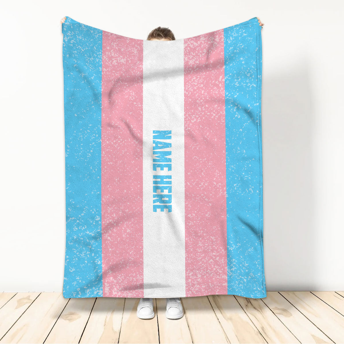 Ohaprints-Fleece-Sherpa-Blanket-Transgender-Flag-Lgbt-Lgbtq-Pride-Love-Is-Love-Custom-Personalized-Name-Soft-Throw-Blanket-378-Sherpa Blanket