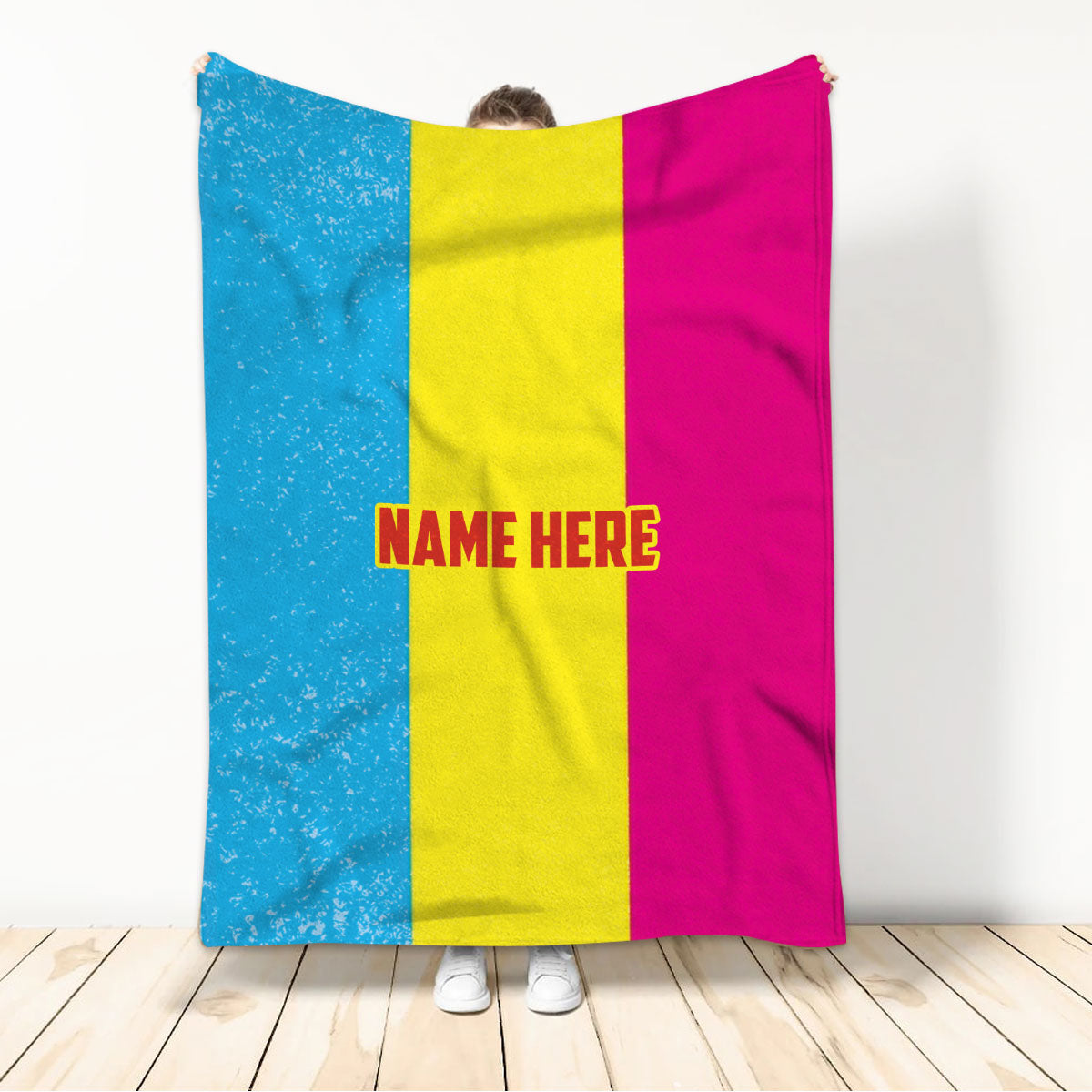 Ohaprints-Fleece-Sherpa-Blanket-Pansexual-Flag-Lgbt-Lgbtq-Pride-Love-Is-Love-Custom-Personalized-Name-Soft-Throw-Blanket-392-Sherpa Blanket