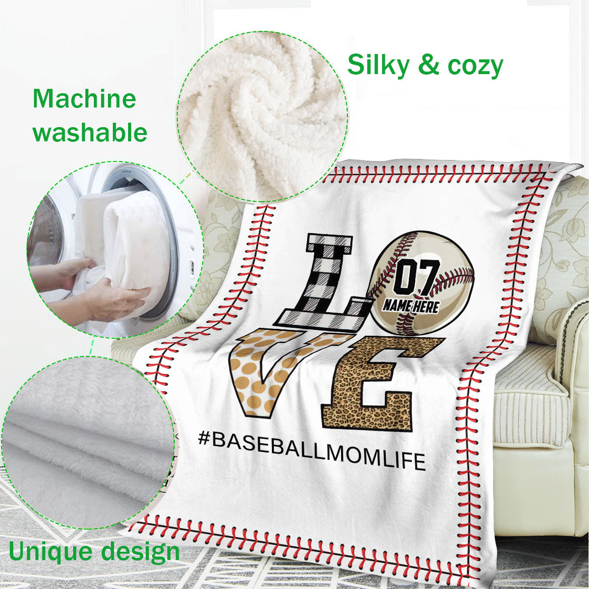 Ohaprints-Fleece-Sherpa-Blanket-Baseball-Gift-For-Mom-Mother-From-Son-Custom-Personalized-Name-Number-Soft-Throw-Blanket-699-Fleece Blanket