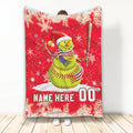 Ohaprints-Fleece-Sherpa-Blanket-Christmas-Softball-Snowman-Snowflake-Custom-Personalized-Name-Number-Soft-Throw-Blanket-2256-Fleece Blanket
