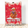 Ohaprints-Fleece-Sherpa-Blanket-Christmas-Basketball-Snowman-Snowflake-Custom-Personalized-Name-Number-Soft-Throw-Blanket-1929-Fleece Blanket