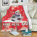 Ohaprints-Fleece-Sherpa-Blanket-Christmas-Soccer-Snowman-Snowflake-Custom-Personalized-Name-Number-Soft-Throw-Blanket-1931-Fleece Blanket