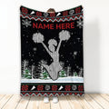 Ohaprints-Fleece-Sherpa-Blanket-Christmas-Cheerleading-Cheerleader-Girl-Ugly-Pattern-Custom-Personalized-Name-Soft-Throw-Blanket-1932-Fleece Blanket