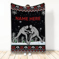 Ohaprints-Fleece-Sherpa-Blanket-Christmas-Wrestling-Lover-Wrestler-Ugly-Pattern-Custom-Personalized-Name-Soft-Throw-Blanket-1935-Fleece Blanket