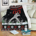 Ohaprints-Fleece-Sherpa-Blanket-Christmas-Baseball-Player-Ugly-Pattern-Custom-Personalized-Name-Number-Soft-Throw-Blanket-1936-Fleece Blanket