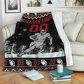 Ohaprints-Fleece-Sherpa-Blanket-Christmas-American-Football-Player-Unique-Gift-Custom-Personalized-Name-Number-Soft-Throw-Blanket-1938-Fleece Blanket