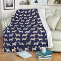 Ohaprints-Fleece-Sherpa-Blanket-Cute-Westie-Dog-Pattern-Westie-Puppy-Dog-Mom-Blue-Animal-Pet-Lover-Soft-Throw-Blanket-2134-Fleece Blanket