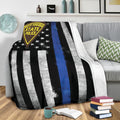 Ohaprints-Fleece-Sherpa-Blanket-West-Virginia-State-Police-Blue-Thin-Line-Flag-Soft-Throw-Blanket-2143-Sherpa Blanket