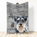 Ohaprints-Fleece-Sherpa-Blanket-Schnauzer-Dog-When-You-Belive-Beyond-What-Your-Eyes-Can-See-Soft-Throw-Blanket-2146-Fleece Blanket