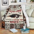 Ohaprints-Fleece-Sherpa-Blanket-House-Never-Lonely-Where-A-Dog-Waits-Bernese-Mountain-Puppy-Dog-Mom-Dad-Soft-Throw-Blanket-2147-Fleece Blanket