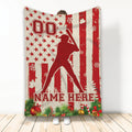 Ohaprints-Fleece-Sherpa-Blanket-Baseball-Player-Christmas-American-Flag-Custom-Personalized-Name-Number-Soft-Throw-Blanket-1992-Fleece Blanket