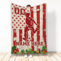 Ohaprints-Fleece-Sherpa-Blanket-Soccer-Player-Christmas-American-Flag-Custom-Personalized-Name-Number-Soft-Throw-Blanket-1995-Fleece Blanket