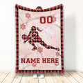 Ohaprints-Fleece-Sherpa-Blanket-Volleyball-Player-Red-Plaid-Christmas-Gift-Custom-Personalized-Name-Number-Soft-Throw-Blanket-2005-Fleece Blanket