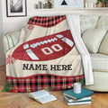 Ohaprints-Fleece-Sherpa-Blanket-American-Football-Ball-Christmas-Plaid-Gift-Custom-Personalized-Name-Number-Soft-Throw-Blanket-2009-Fleece Blanket