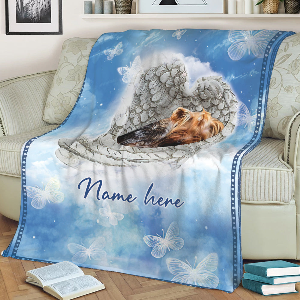 Ohaprints-Fleece-Sherpa-Blanket-Yorkshire-Terrier-Sleeping-Angel-Wing-Dog-Memorials-Custom-Personalized-Name-Soft-Throw-Blanket-2017-Sherpa Blanket