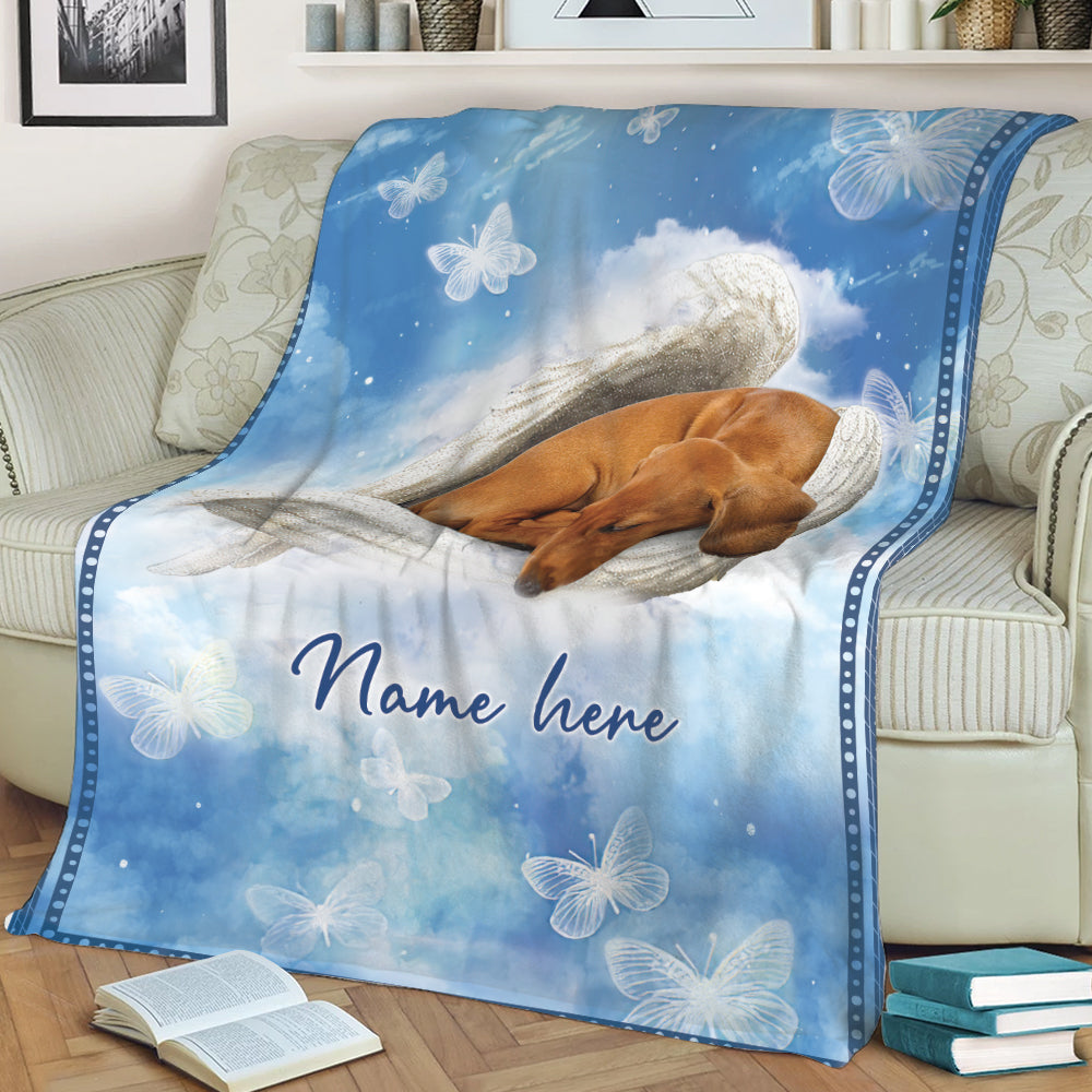 Ohaprints-Fleece-Sherpa-Blanket-Dachshund-Sleeping-Angel-Wing-Pet-Dog-Memorials-Custom-Personalized-Name-Soft-Throw-Blanket-2019-Sherpa Blanket