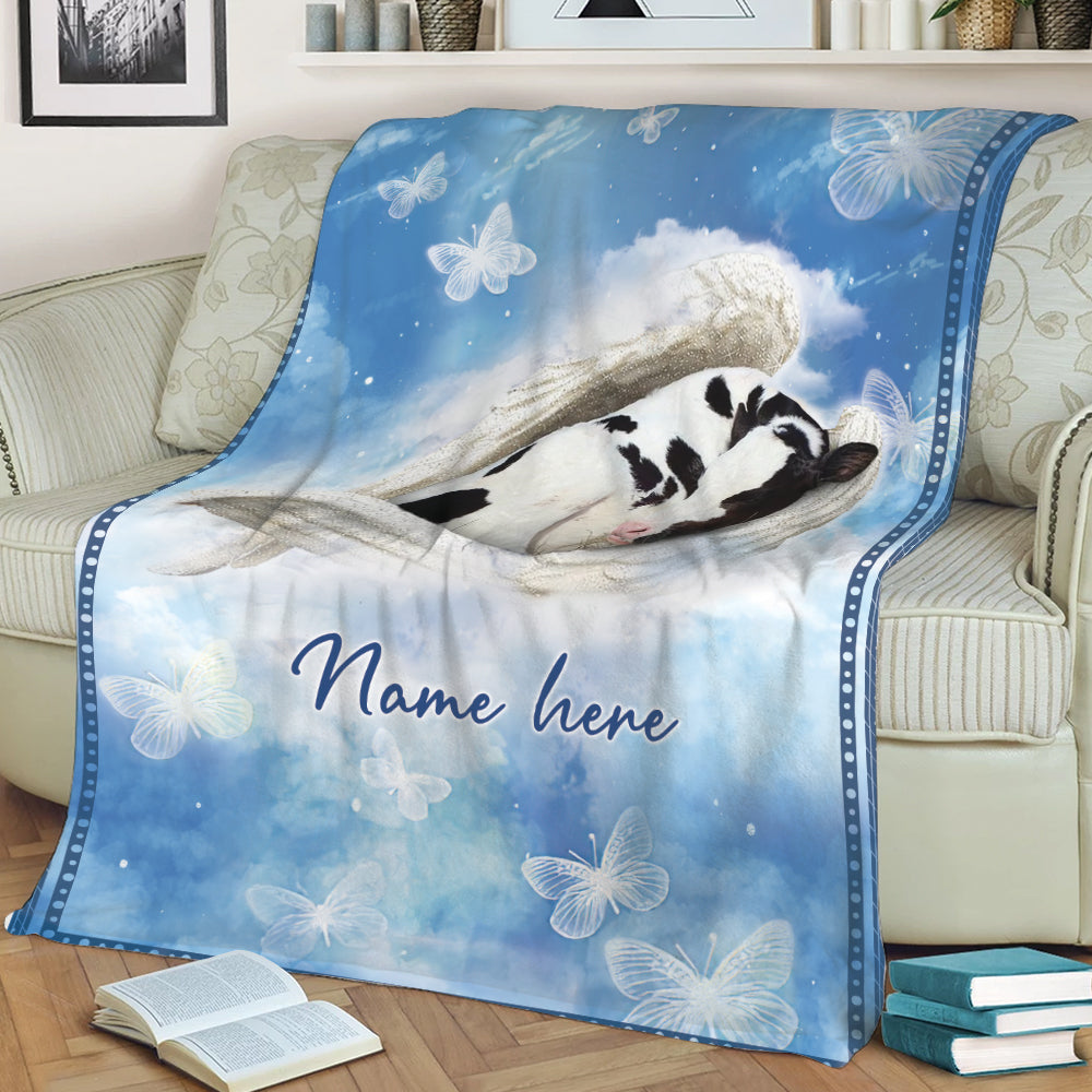 Ohaprints-Fleece-Sherpa-Blanket-Cow-Sleeping-Angel-Wing-Pet-Farm-Memorials-Custom-Personalized-Name-Soft-Throw-Blanket-2020-Sherpa Blanket