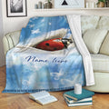 Ohaprints-Fleece-Sherpa-Blanket-Ladybugs-Sleeping-Angel-Wing-Pet-Animal-Memorials-Custom-Personalized-Name-Soft-Throw-Blanket-2021-Fleece Blanket