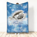 Ohaprints-Fleece-Sherpa-Blanket-White-Tiger-Sleeping-Angel-Wing-Pet-Animal-Memorials-Custom-Personalized-Name-Soft-Throw-Blanket-2022-Fleece Blanket