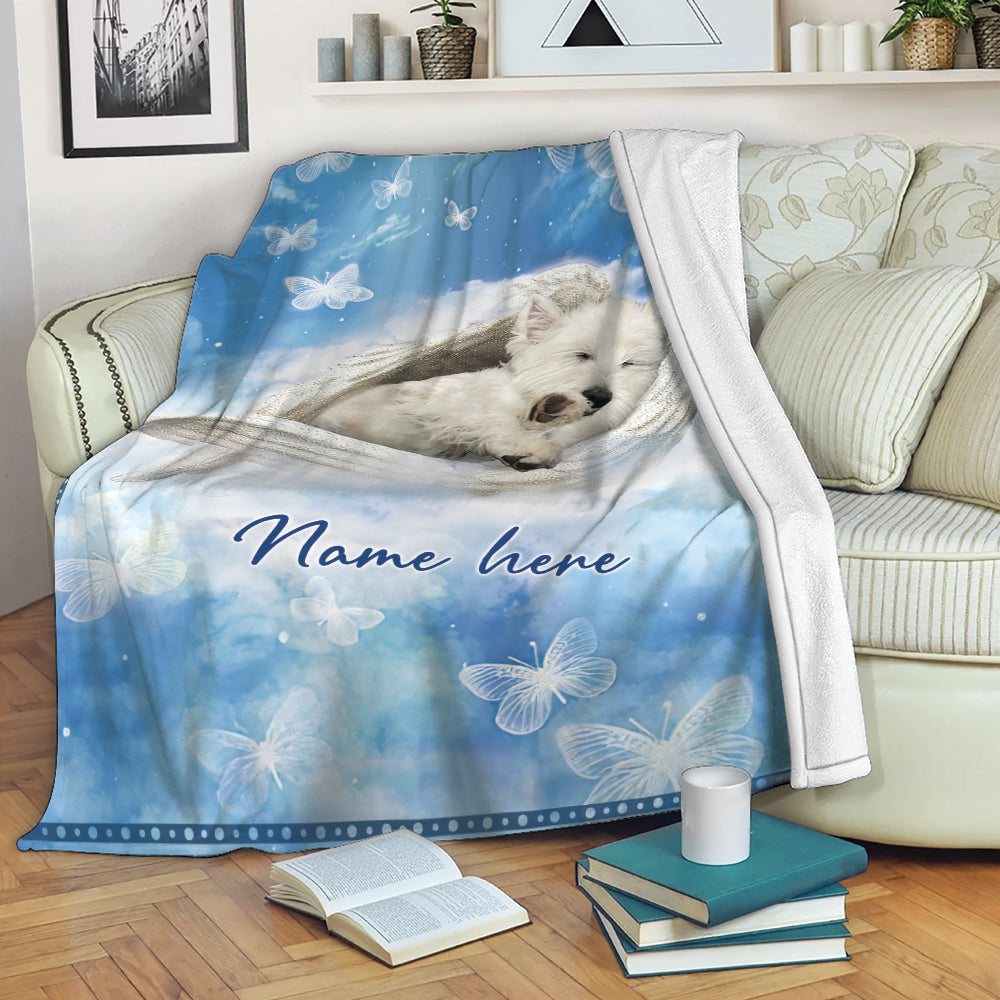 Ohaprints-Fleece-Sherpa-Blanket-West-Highland-Sleeping-Angel-Wing-Dog-Memorial-Custom-Personalized-Name-Soft-Throw-Blanket-2025-Fleece Blanket