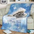 Ohaprints-Fleece-Sherpa-Blanket-Donkey-Sleeping-Angel-Wings-Pet-Farm-Memorials-Custom-Personalized-Name-Soft-Throw-Blanket-2028-Sherpa Blanket