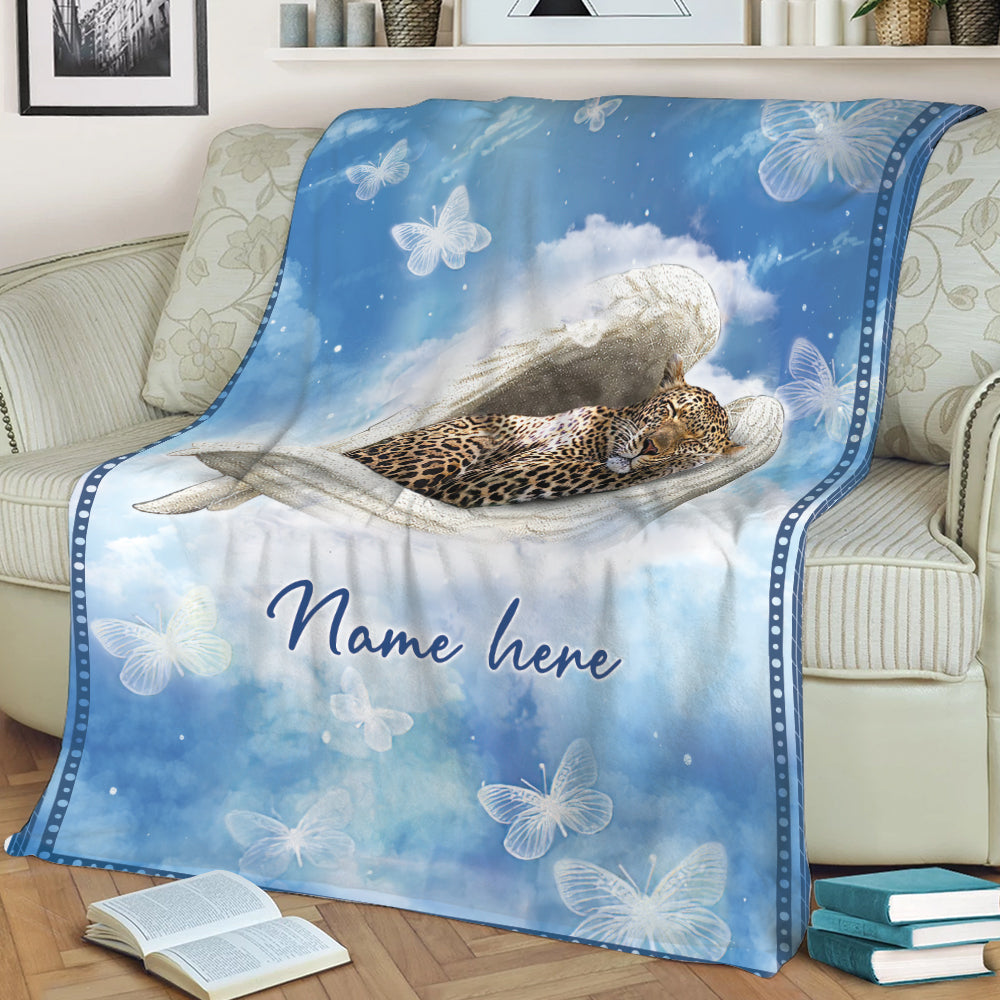 Ohaprints-Fleece-Sherpa-Blanket-Leopard-Jaguar-Cheetah-Sleeping-Angel-Wing-Custom-Personalized-Name-Soft-Throw-Blanket-2030-Sherpa Blanket