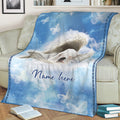 Ohaprints-Fleece-Sherpa-Blanket-White-Boxer-Sleeping-Angel-Wing-Pet-Dog-Memorials-Custom-Personalized-Name-Soft-Throw-Blanket-2032-Sherpa Blanket